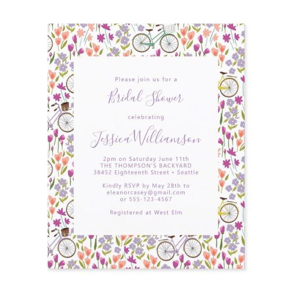 Budget Boho Bicycle Floral Script
