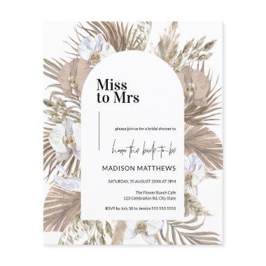 Budget Boho Blush Palm  Invite Flyer