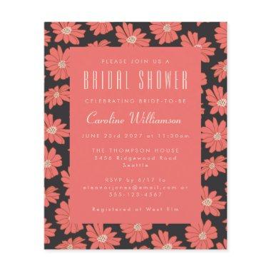 Budget Boho Botanical Black Red Bridal Shower