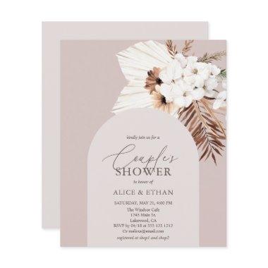 Budget Boho Dried Palm Leaves Couples Shower