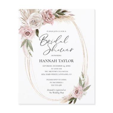 Budget Boho Floral  Invite