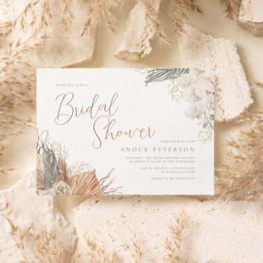 Budget Boho Orchid & Pampas Grass Bridal Shower