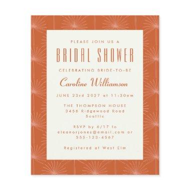 Budget Boho Palm Leaf Rust Botanical Bridal Shower