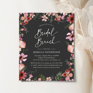 Budget Boho Peach Gray Bridal Brunch Invitations