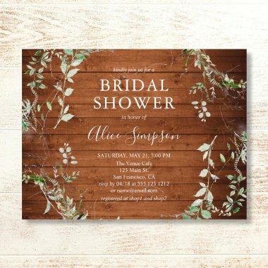 Budget Boho Rustic Greenery Bridal Shower Invitation PostInvitations