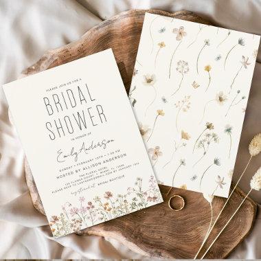 Budget Boho Wildflower Bridal Shower Elegant Flyer