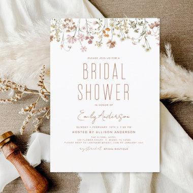Budget Boho Wildflower Bridal Shower Invitations