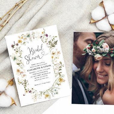 Budget Boho Wildflower Floral Photo Bridal Shower