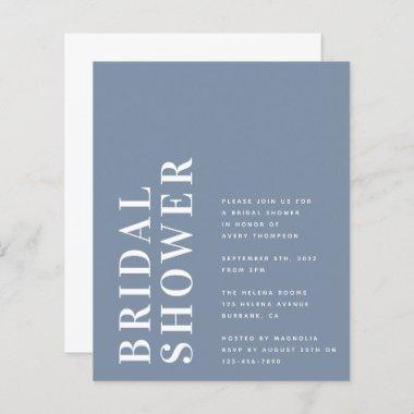 Budget Bold Modern Bridal Shower Invitations