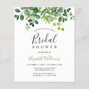 BUDGET Botanical Garden Bridal Shower Invitations