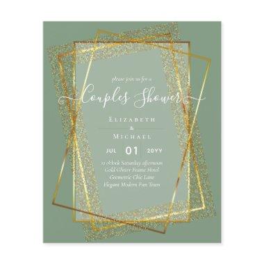 BUDGET Bridal COUPLES Shower Gold Geometric Frame Flyer