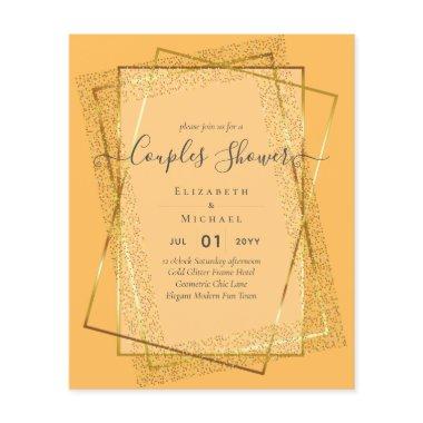 BUDGET Bridal COUPLES Shower Gold Geometric Frame Flyer