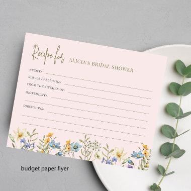 Budget bridal shower floral recipe Invitations flyer
