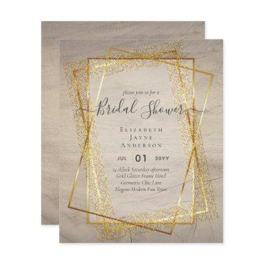 BUDGET BRIDAL SHOWER Glamor Gold Glitter look chic