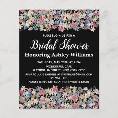 Budget Bridal Shower Invitations Modern Boho Simple