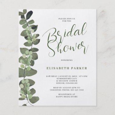 Budget bridal shower Invitations paper flyer