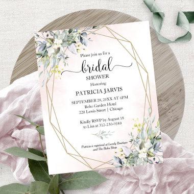 Budget Bridal Shower Invitations Greenery