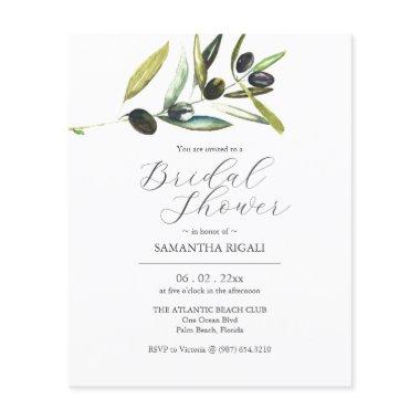 Budget  Watercolor Olive Flyer