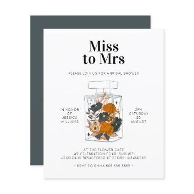 Budget  Invite Blue Pink Florals