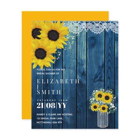 BUDGET  Invite Rustic Sunflowers