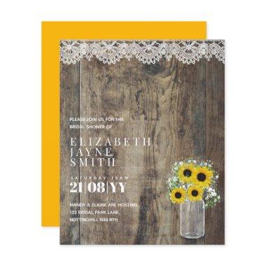 BUDGET  Invite Rustic Sunflowers