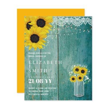 BUDGET  Invite Rustic Sunflowers