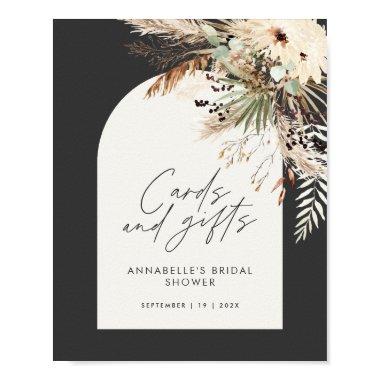 Budget bridal shower pampas Invitations and gifts boho poster