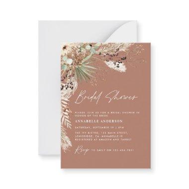 budget Bridal shower pampas grass boho Invitations