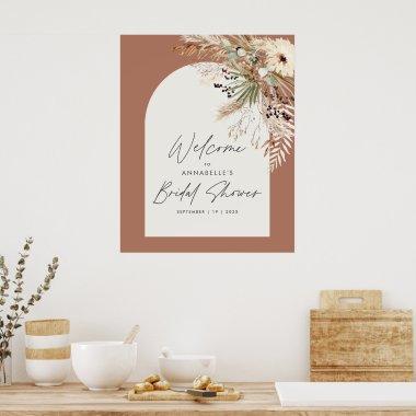 Budget  pampas grass modern elegant poster