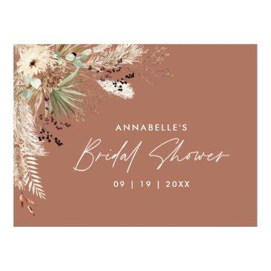 Budget Bridal shower pampas grass modern elegant Poster