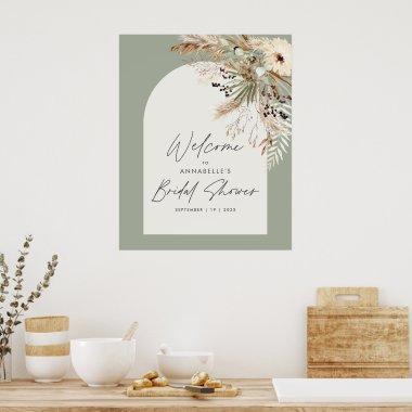 Budget  pampas grass modern elegant poster