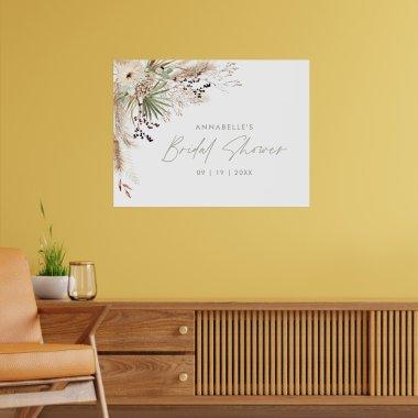 Budget Bridal shower pampas grass modern elegant Poster