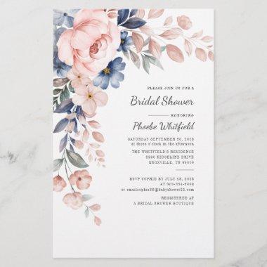 Budget Bridal Shower Pink Floral Invitation Invitations