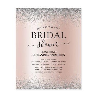 Budget  Pink Glitter Rose Gold Silver Flyer