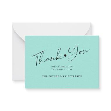 Budget bridal shower script sea glass thank you note Invitations