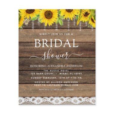 Budget  Sunflower Rustic  Flyer