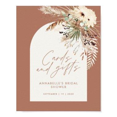 Budget bridal shower terracotta pampas Invitations gifts poster