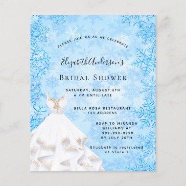 Budget Bridal Shower winter wonderland Invitations