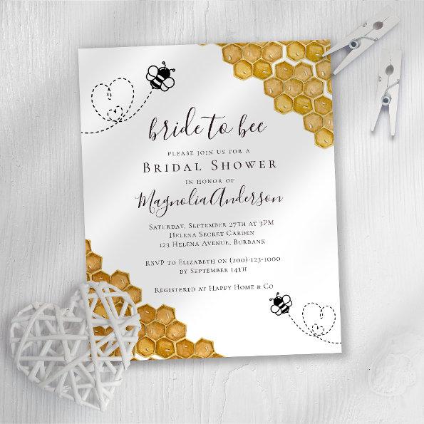Budget Bride to Bee Bridal Shower Invitations