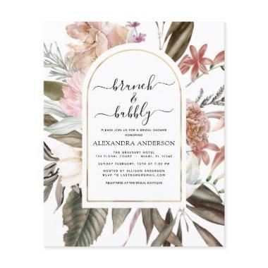 Budget Brunch & Bubbly Boho Burgundy  Flyer