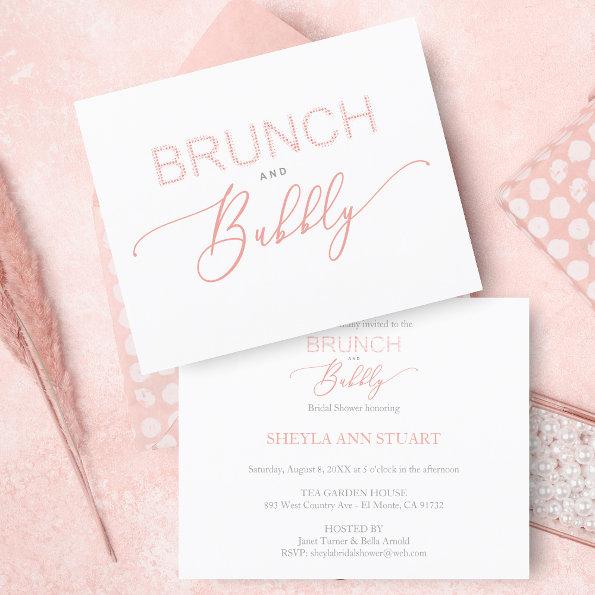 Budget Brunch & Bubbly Coral Quote Bridal Shower