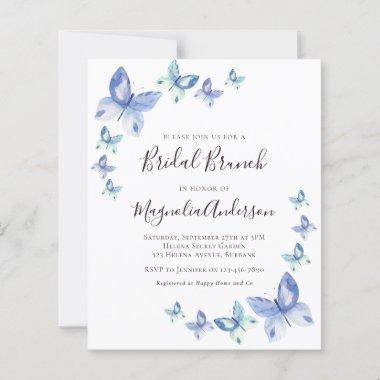 Budget Butterfly Bridal Brunch Invitations