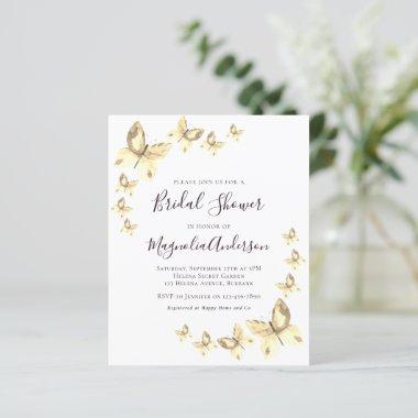 Budget Butterfly Bridal Shower Invitations