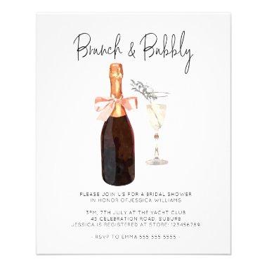 Budget Champagne Brunch & Bubbly Bridal Shower Flyer