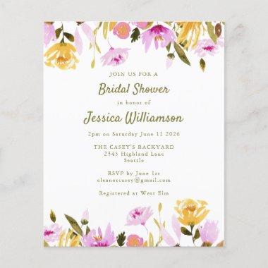 Budget Chic Summer Watercolor Floral Bridal Shower