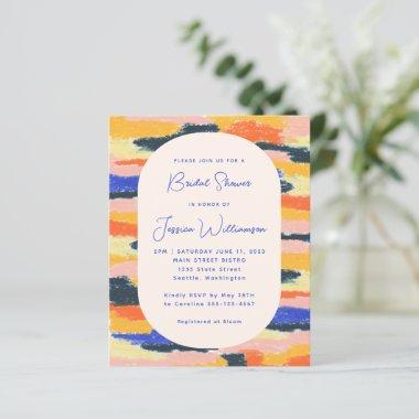 Budget Colorful Photo Playful Blue Shower Invite