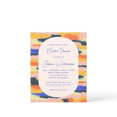 Budget Colorful Photo Playful Blue Shower Invite