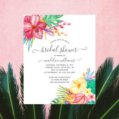 BUDGET Colorful Tropical Floral Bridal Shower