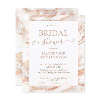 BUDGET Copper Rose Gold Marble Bridal Shower