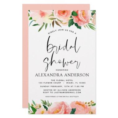 Budget Coral Peach Floral